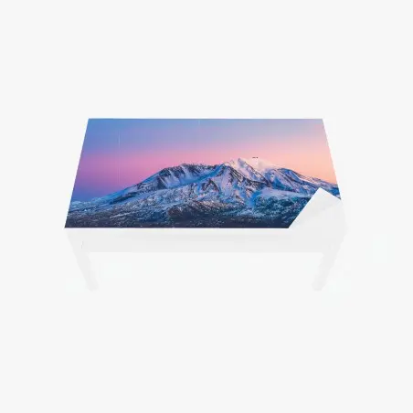 Sticker pour table et bureau paysage enneigé de Mount St. Helens au crépuscule – Wallnifity®