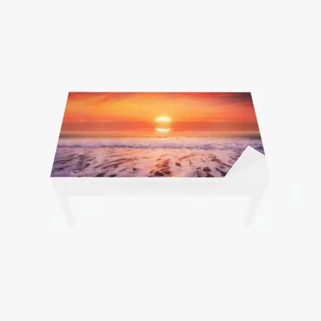 Sticker pour table et bureau coucher de soleil sur la plage – Wallnifity®