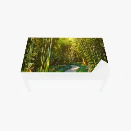 Sticker pour table et bureau sentier paisible dans une forêt de bambous – Wallnifity®