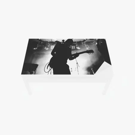 Sticker pour table et bureau silhouette de guitariste en concert – Wallnifity®