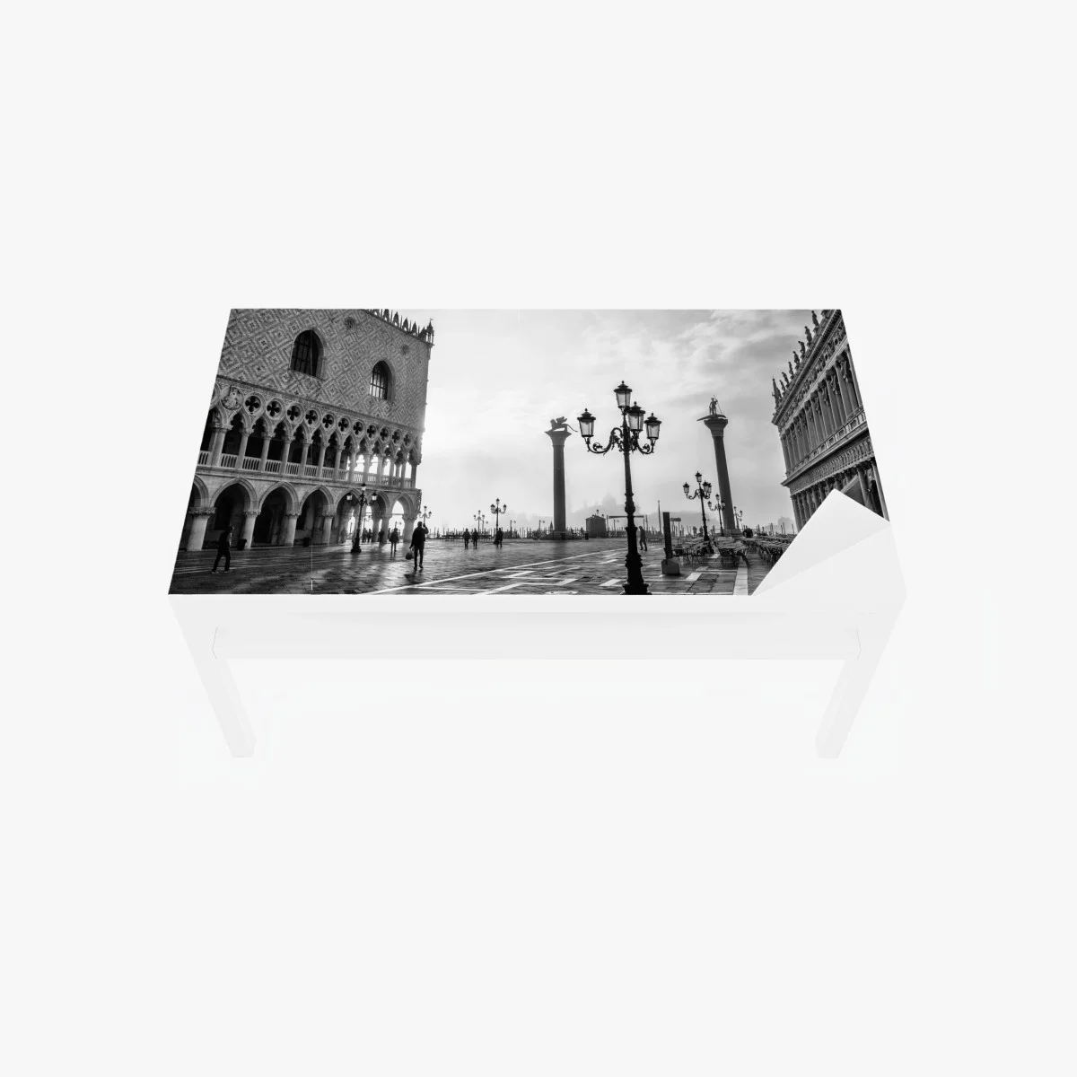 Sticker pour table et bureau matin brumeux sur la place Saint-Marc – Wallnifity® Sticker pour table et bureau matin brumeux sur la place Saint-Marc – Wallnifity®
