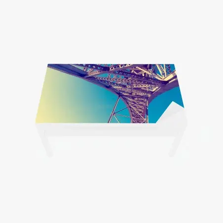 Sticker pour table et bureau structure métallique en perspective pour décoration murale – Wallnifity®