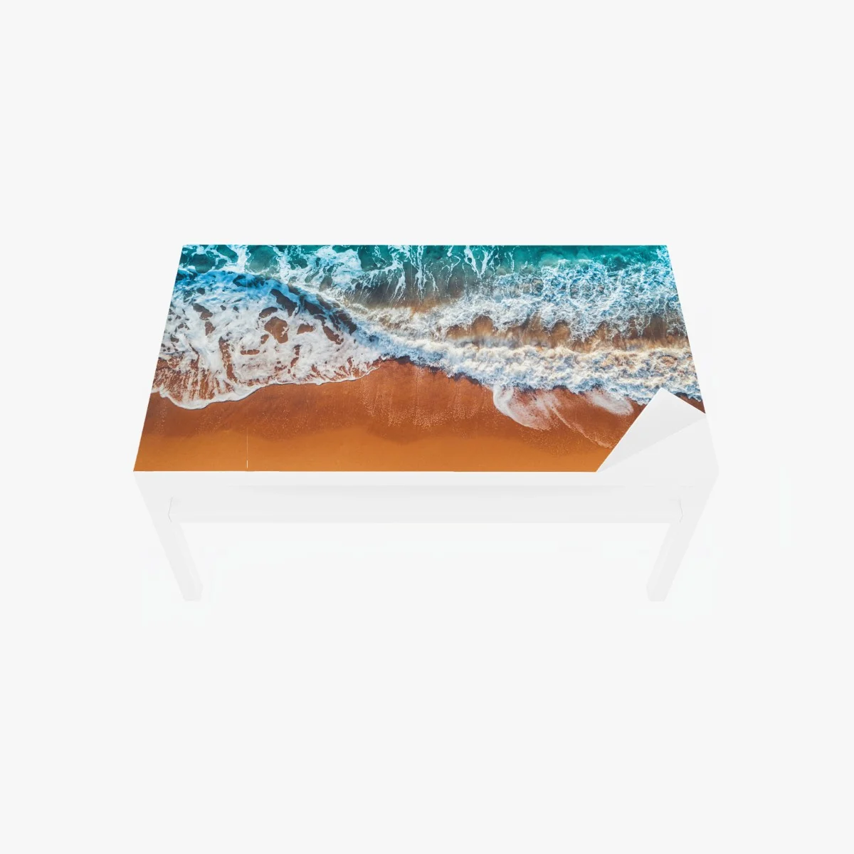 Sticker pour table et bureau vagues aériennes sur plage dorée – Wallnifity® Sticker pour table et bureau vagues aériennes sur plage dorée – Wallnifity®