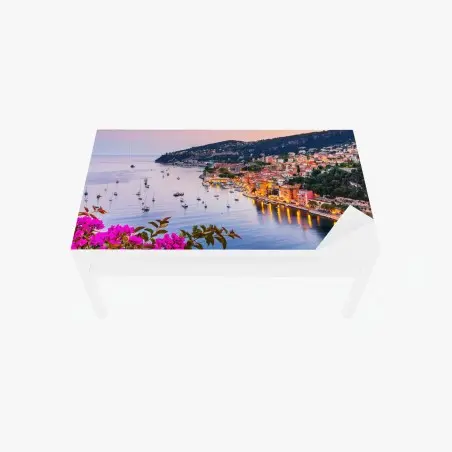 Sticker pour table et bureau coucher de soleil sur la baie de Villefranche-sur-Mer – Wallnifity®