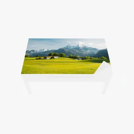 Sticker pour table et bureau panorama alpin printanier – Wallnifity®
