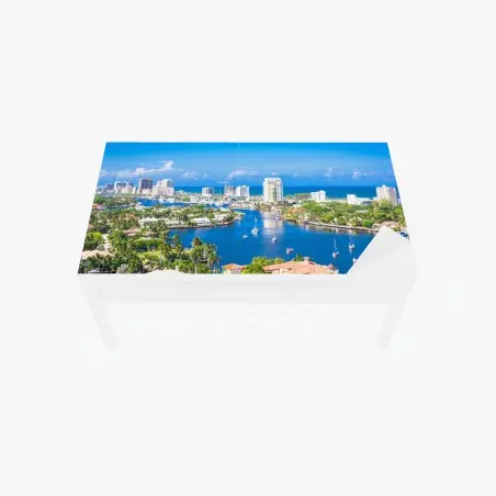 Sticker pour table et bureau panorama côtier de Fort Lauderdale – Wallnifity®