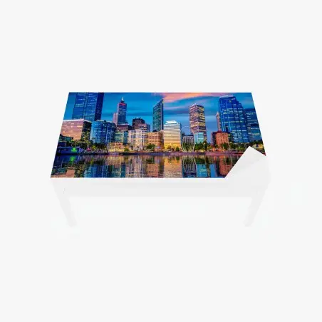 Sticker pour table et bureau coucher de soleil sur le panorama de Perth – Wallnifity®