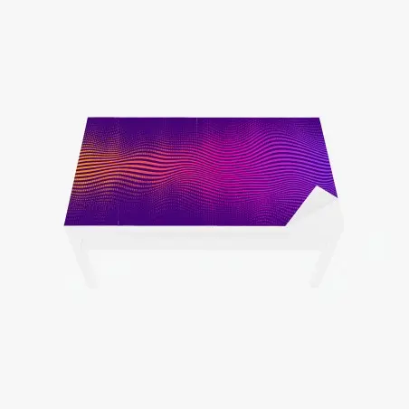 Sticker pour table et bureau vagues chromatiques violet et magenta – Wallnifity®
