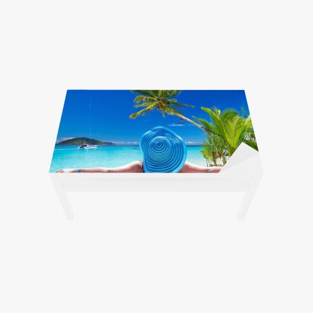 Sticker pour table et bureau détente sous les palmiers – Wallnifity®
