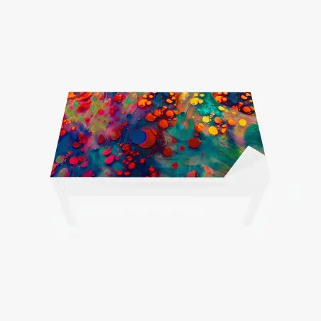 Sticker pour table et bureau marbrures cosmiques colorées – Wallnifity®