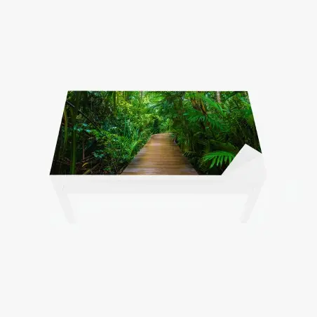 Sticker pour table et bureau passerelle en mangrove, évasion verdoyante – Wallnifity®