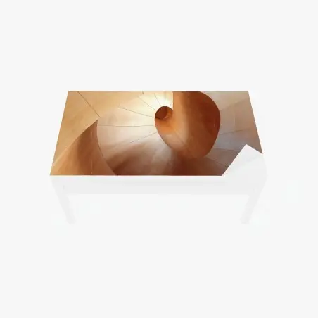 Sticker pour table et bureau spirale architecturale en bois – Wallnifity®