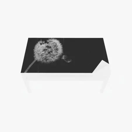 Sticker pour table et bureau souffle de pissenlit en noir et blanc – Wallnifity®