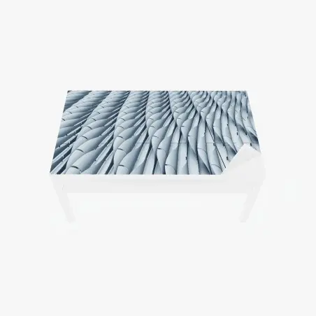 Sticker pour table et bureau vagues métalliques motif architectural moderne – Wallnifity®