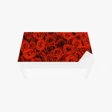 Sticker pour table et bureau motif de roses rouges pour décoration murale – Wallnifity®
