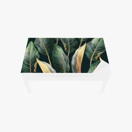 Sticker pour table et bureau motif tropical vintage feuilles luxuriantes – Wallnifity®