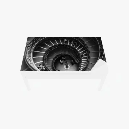 Sticker pour table et bureau spirale architecturale en noir et blanc – Wallnifity®