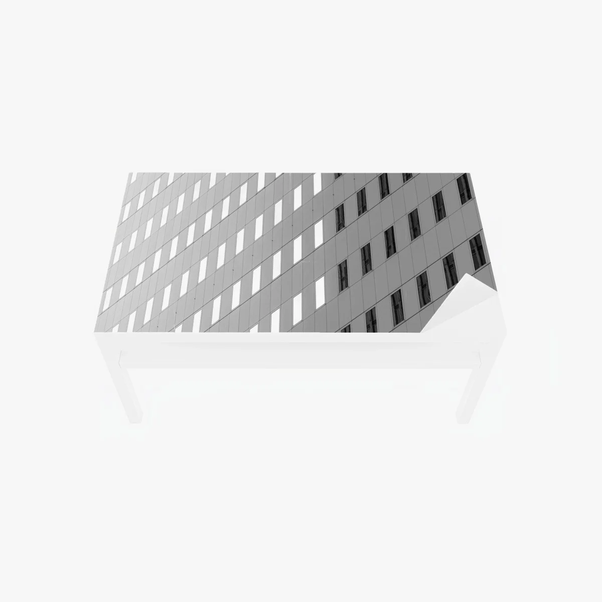 Sticker pour table et bureau façade géométrique en noir et blanc – Wallnifity® Sticker pour table et bureau façade géométrique en noir et blanc – Wallnifity®