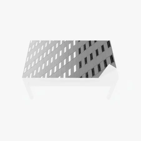 Sticker pour table et bureau façade géométrique en noir et blanc – Wallnifity®