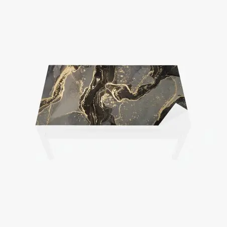 Sticker pour table et bureau marbrure abstraite aux reflets dorés – Wallnifity®