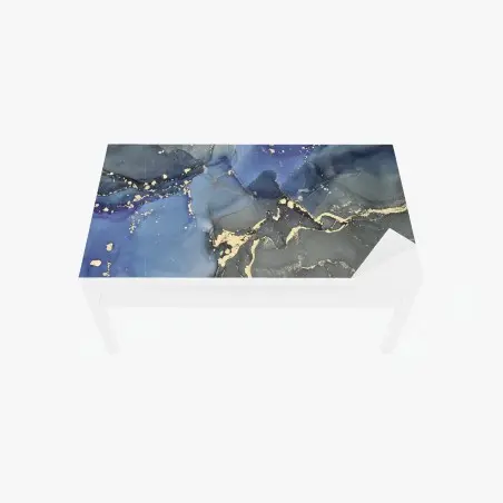 Sticker pour table et bureau paysage abstrait liquide aux reflets dorés – Wallnifity®