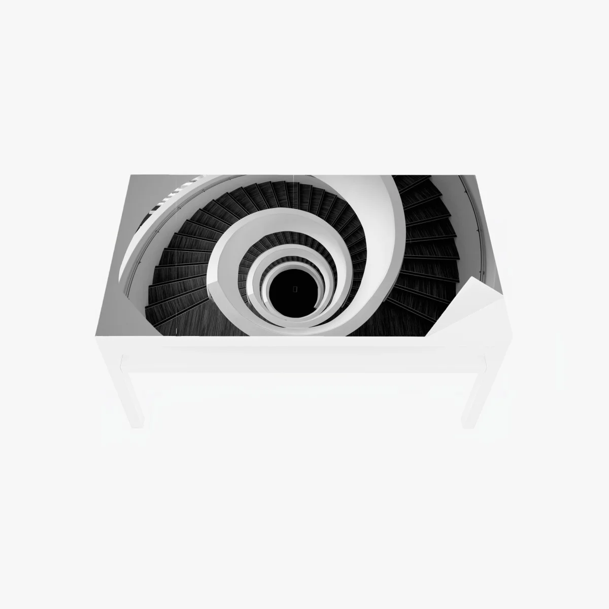 Sticker pour table et bureau spirale architecturale en noir et blanc – Wallnifity® Sticker pour table et bureau spirale architecturale en noir et blanc – Wallnifity®