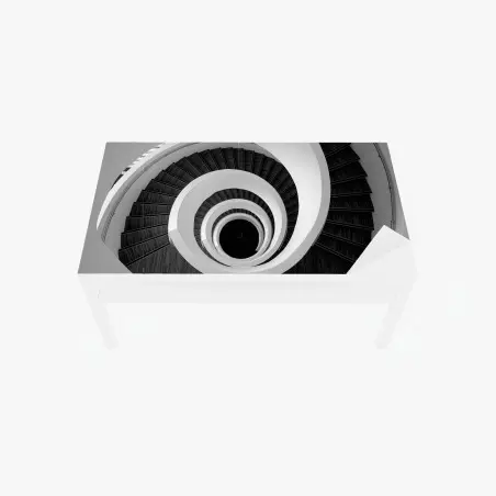 Sticker pour table et bureau spirale architecturale en noir et blanc – Wallnifity®