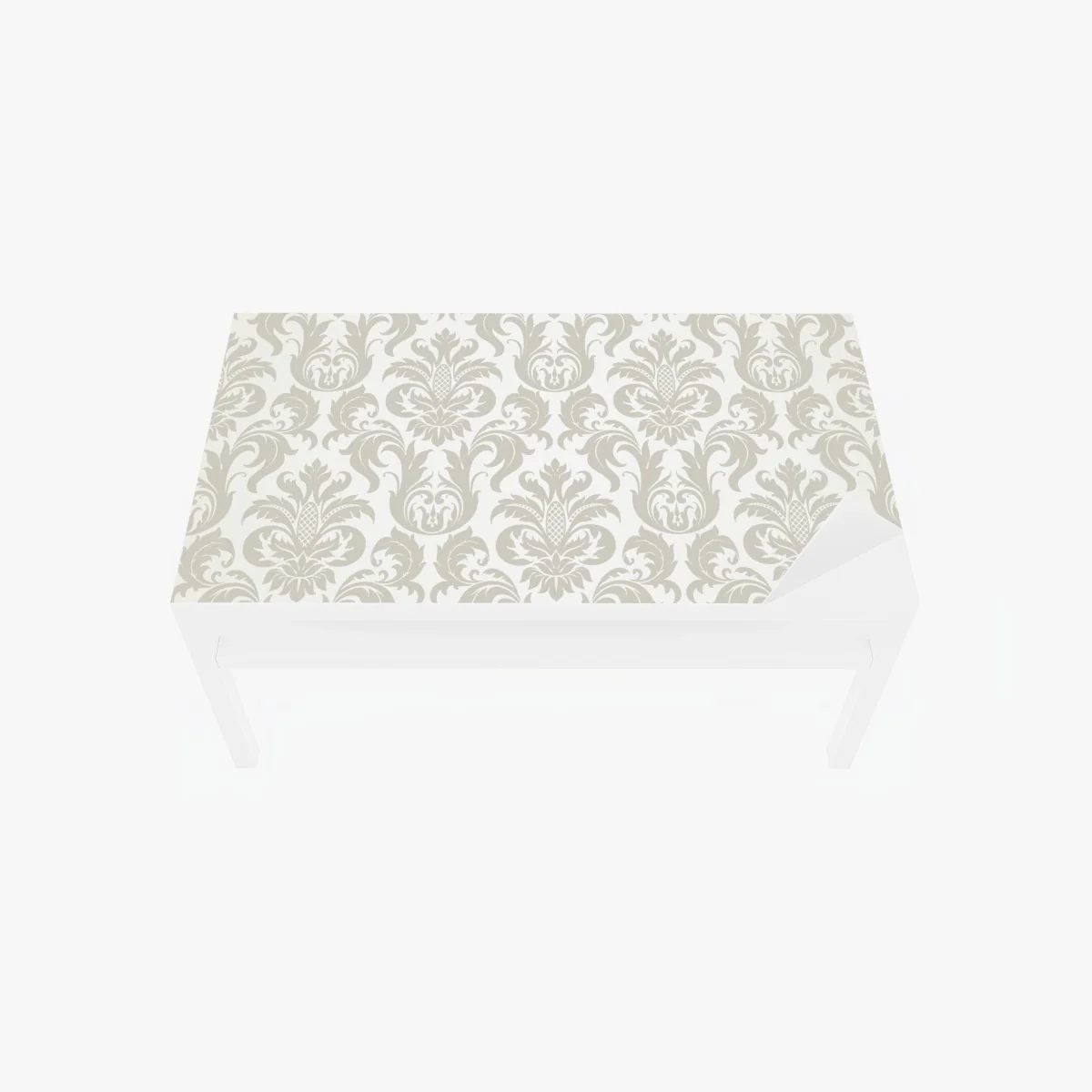 Sticker pour table et bureau motif damassé baroque beige et crème – Wallnifity® Sticker pour table et bureau motif damassé baroque beige et crème – Wallnifity®