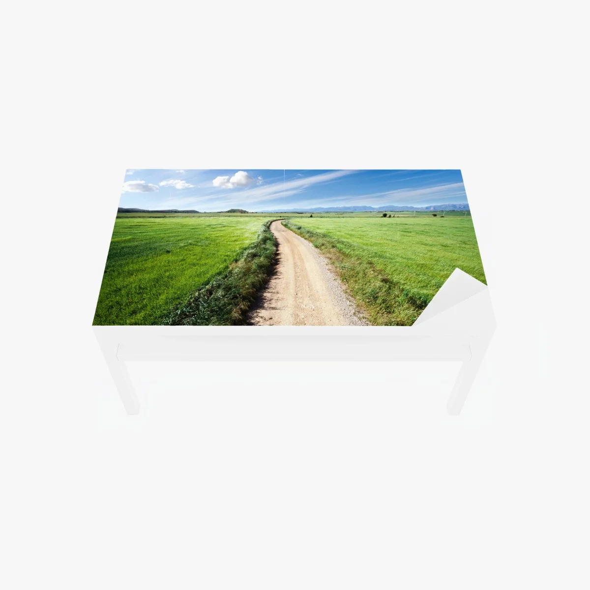 Sticker pour table et bureau chemin campagnard sous ciel bleu – Wallnifity® Sticker pour table et bureau chemin campagnard sous ciel bleu – Wallnifity®