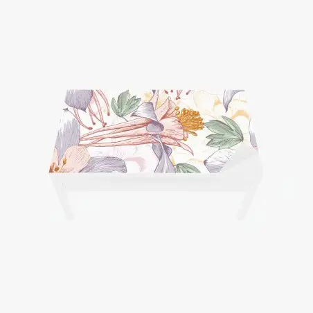 Sticker pour table et bureau motif floral pastel délicat pour décoration intérieure – Wallnifity®