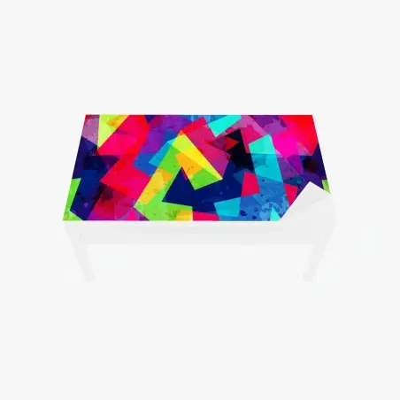 Sticker pour table et bureau explosion géométrique multicolore – Wallnifity®