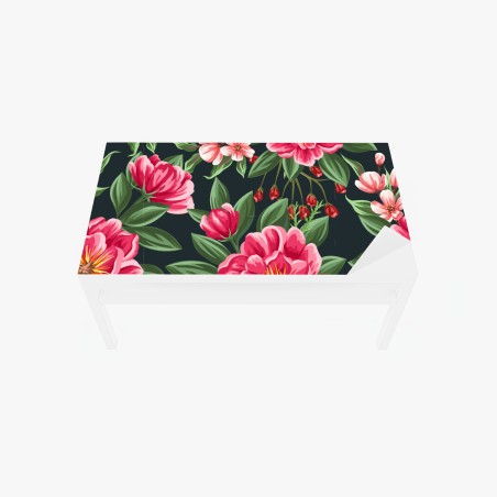 Sticker pour table et bureau motif floral aquarelle aux pivoines roses – Wallnifity®