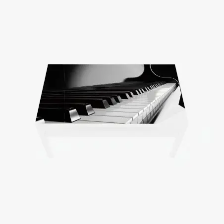 Sticker pour table et bureau élégance du piano en noir et blanc – Wallnifity®