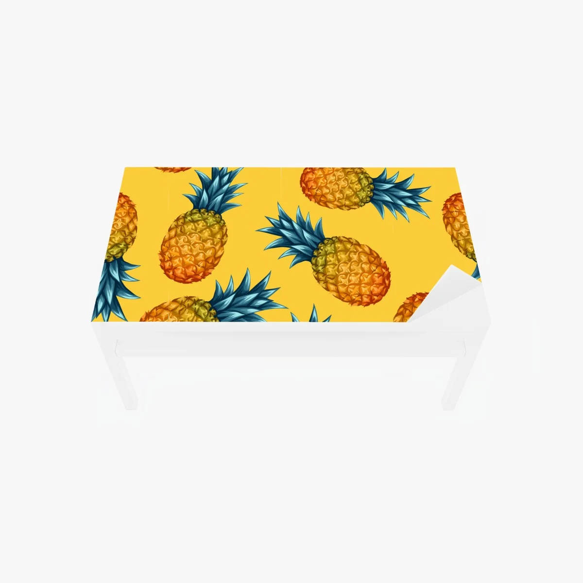 Sticker pour table et bureau motif ananas tropicaux sur fond jaune – Wallnifity® Sticker pour table et bureau motif ananas tropicaux sur fond jaune – Wallnifity®