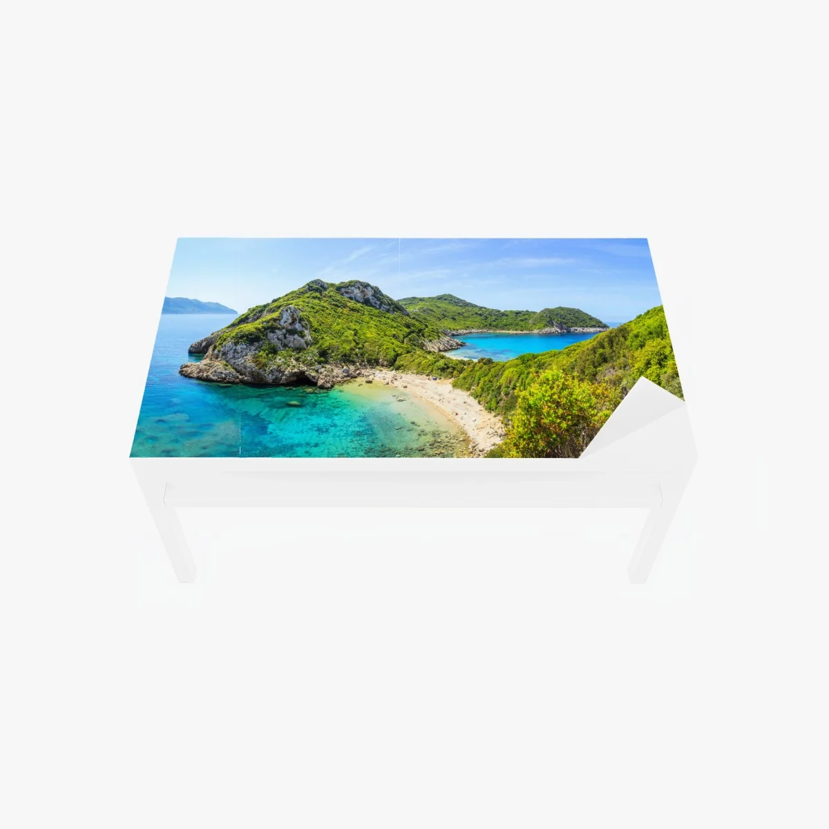 Sticker pour table et bureau crique turquoise ensoleillée – Wallnifity® Sticker pour table et bureau crique turquoise ensoleillée – Wallnifity®