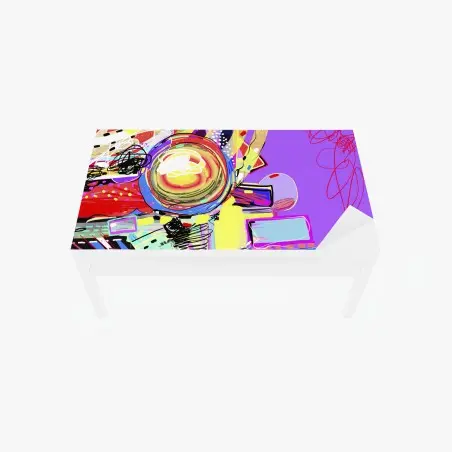 Sticker pour table et bureau tourbillon chromatique contemporain – Wallnifity®