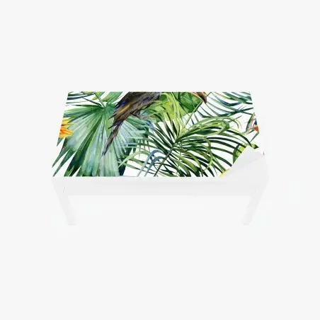 Sticker pour table et bureau toucans et feuillages tropicaux – Wallnifity®