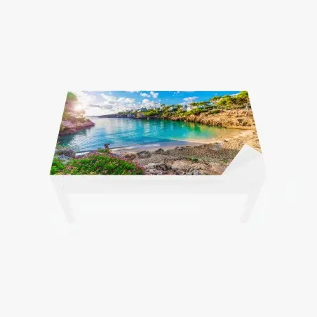 Sticker pour table et bureau baie tranquille de Cala Esmeralda, Majorque – Wallnifity®
