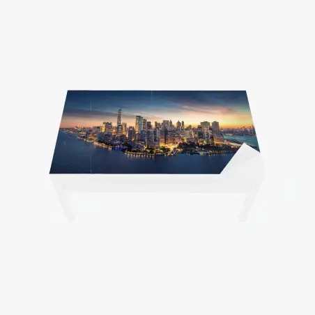 Sticker pour table et bureau panorama de New York au lever du soleil – Wallnifity®