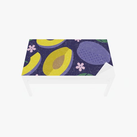 Sticker pour table et bureau prunes et fleurs motif décoratif vintage – Wallnifity®