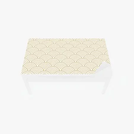Sticker pour table et bureau motif de vagues japonaises dorées – Wallnifity®
