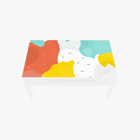 Sticker pour table et bureau motif abstrait coloré et vibrant – Wallnifity®