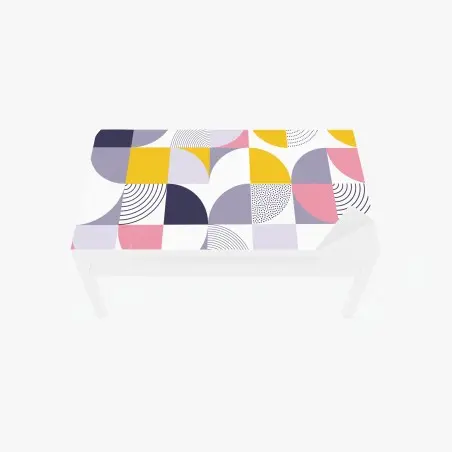 Sticker pour table et bureau composition géométrique pastel moderne – Wallnifity®