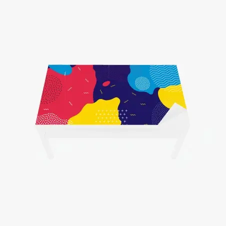 Sticker pour table et bureau composition abstraite pop art colorée – Wallnifity®