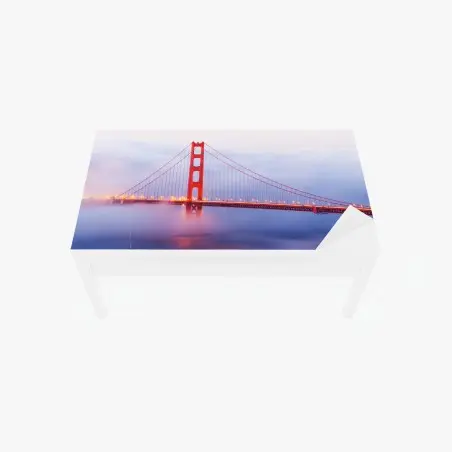 Sticker pour table et bureau pont emblématique de San Francisco dans la brume – Wallnifity®