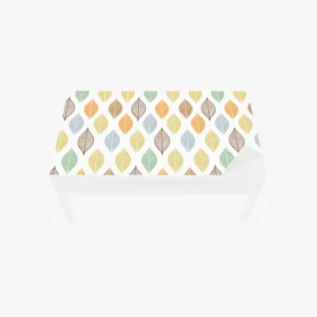 Sticker pour table et bureau motif feuilles pastel scandinave – Wallnifity®
