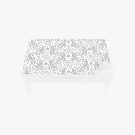 Sticker pour table et bureau motif damassé gris élégant pour décoration murale – Wallnifity®