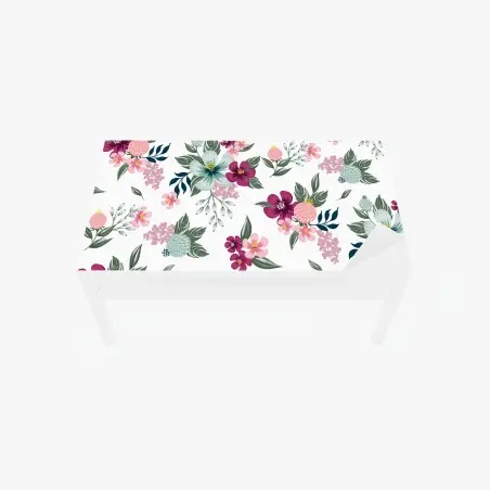 Sticker pour table et bureau motif floral romantique aux teintes pastel – Wallnifity®