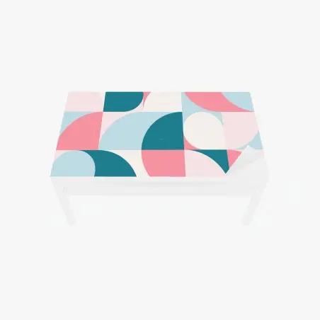 Sticker pour table et bureau motif géométrique pastel moderne – Wallnifity®