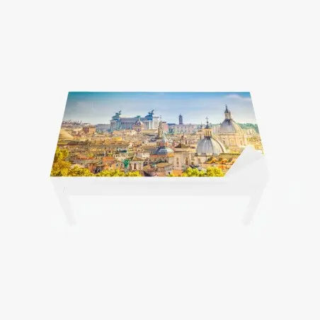 Sticker pour table et bureau panorama historique de Rome au coucher de soleil – Wallnifity®
